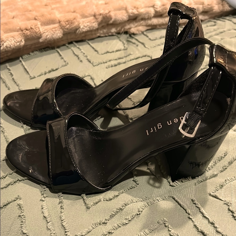 Black Patent Leather Heels